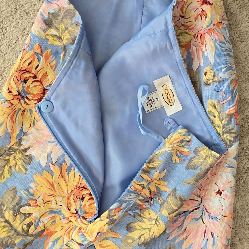 Talbots  | Linen Floral Skirt - Picture 7 of 7
